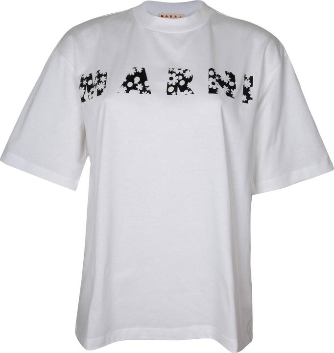Produktbild Marni cotton cotton t-shirt with pop fields logo (38)