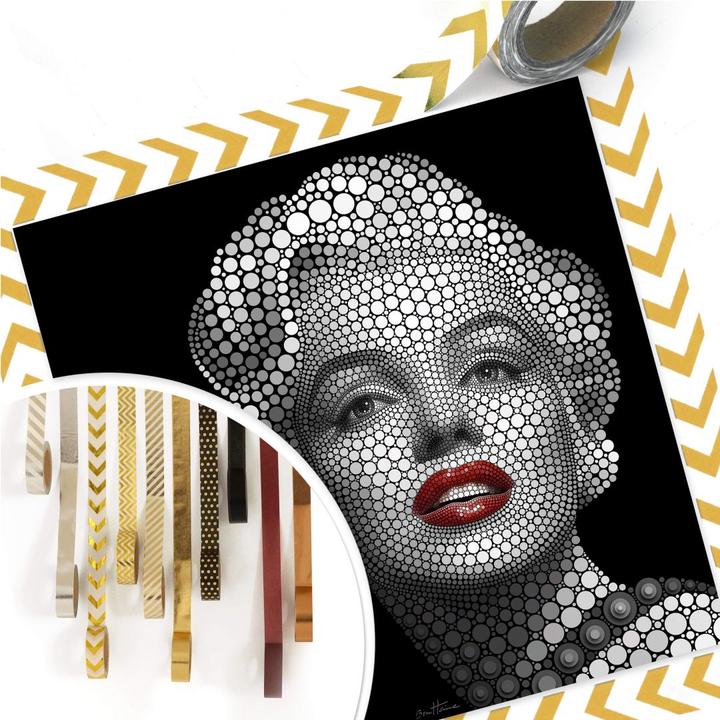 Actual product image Trenddeko Ben Heine - Circlism: Marilyn Monroe (50 x 50 cm)
