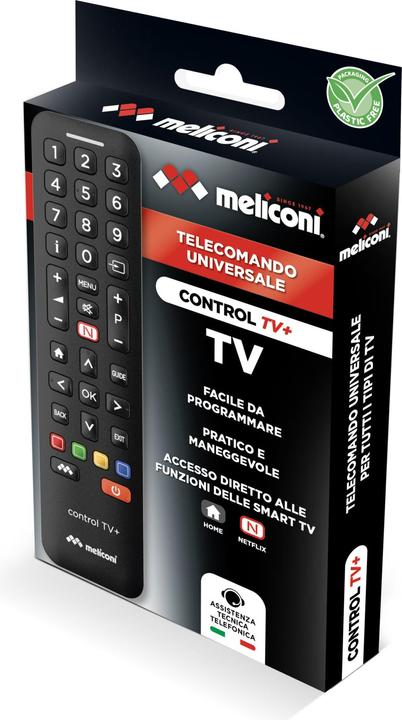 Actual product image Meliconi Control TV+ IR Wireless Remote Control Buttons (Universal remote control)