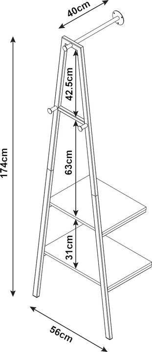 Actual product image Jamb Coat rack