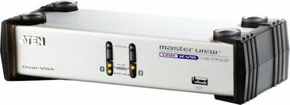 Actual product image Aten CS1742, 2-Port USB Hub KVM Switch with VGA Dual-View