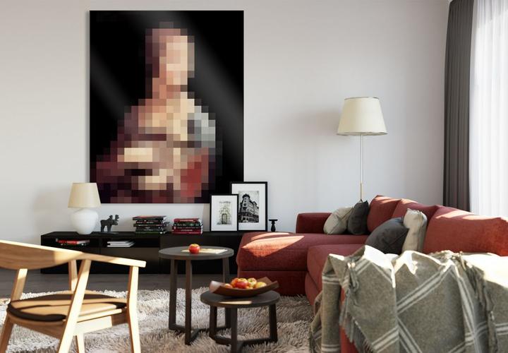 Image du produit Trenddeko Pixelart - da Vinci - La dame à l'hermine (70 x 100 cm)