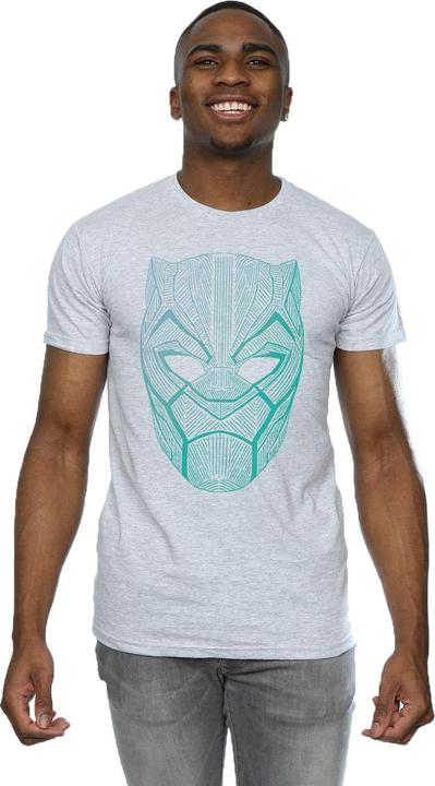 Image du produit Mens Black Panther Tribal Mask T-Shirt (S)