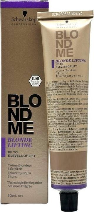 Actual product image Schwarzkopf Professional Schwarzkopf BlondMe Lifting Ash 60 ml (L-Ash, ASCH - Cooler, Ashy blonde shade with additional neutralisation)