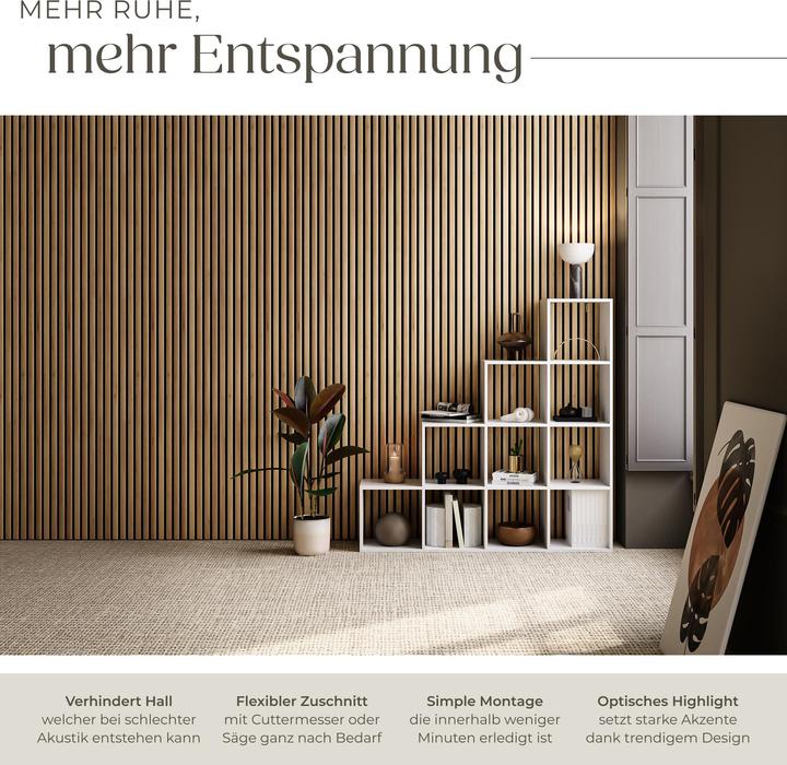 Immagine prodotto tectake Set di 2 pannelli acustici Sonic Wall effetto legno (2 pz.)