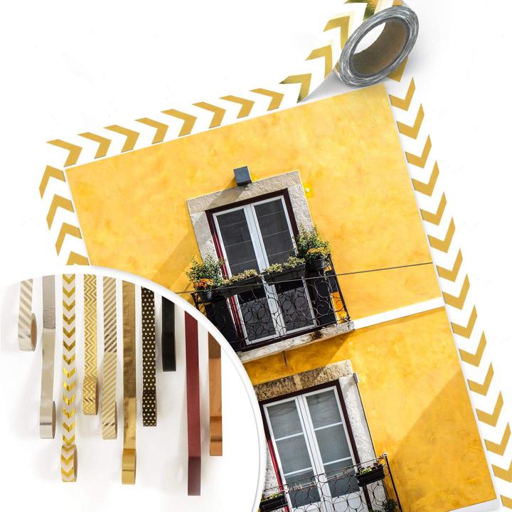 Actual product image Trenddeko The yellow house facade (50 x 60 cm)