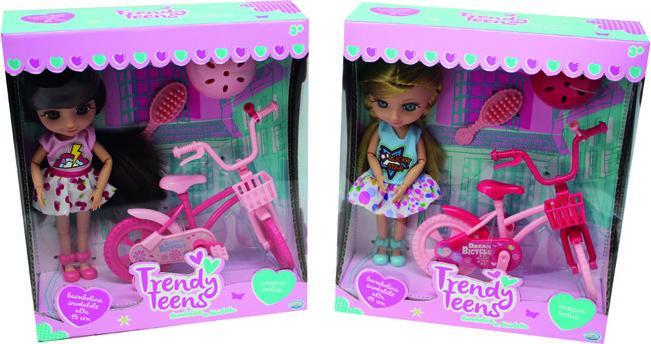 Actual product image ODS 44651 Ods-Trendy Teens - Mini Bambola Fashion Con Bicicletta