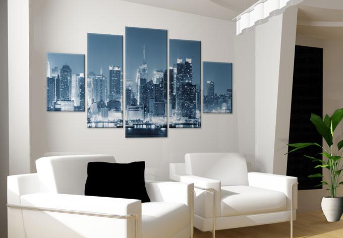 Produktbild Trenddeko New York at Night 1 (5-teilig) (50 x 120 cm)