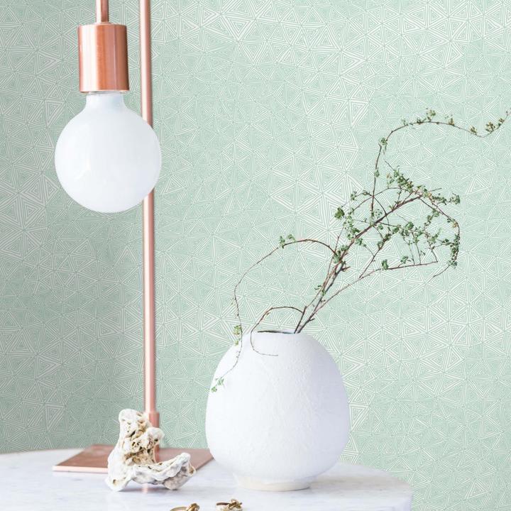 Produktbild Trenddeko abstrakte Dreiecke - mint (528 x 48 cm)