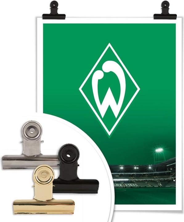 Produktbild SV Werder Bremen Werder Bremen Logo mit Tribüne (30 x 40 cm)