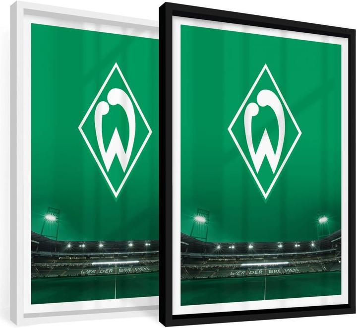 Produktbild SV Werder Bremen Werder Bremen Logo mit Tribüne (30 x 40 cm)