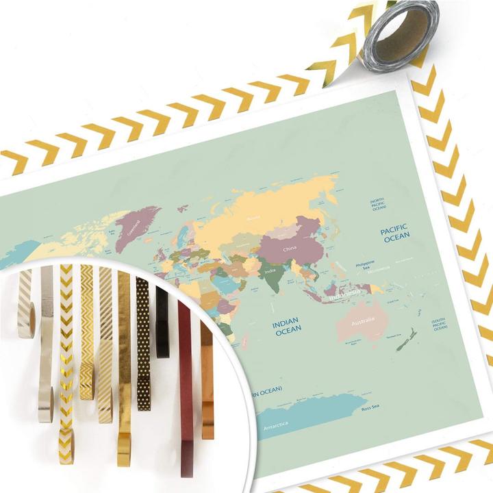 Image du produit Trenddeko Carte du monde vintage (60 x 50 cm)
