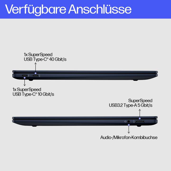 Actual product image HP EliteBook Ultra G1q (14", Snapdragon X Elite X1E-78-100, 16 GB, 512 GB, DE)