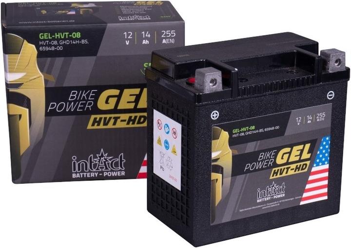 Image du produit Intact GEL-HVT-08 Bike-Power Gel HVT-HD 14Ah Batterie moto GHD14H-BS (12 V, 14 Ah, 255 A)