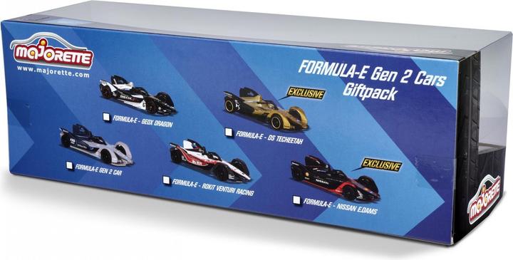 Actual product image Majorette Formula E Gen 2 Cars 5 Pieces Giftpack