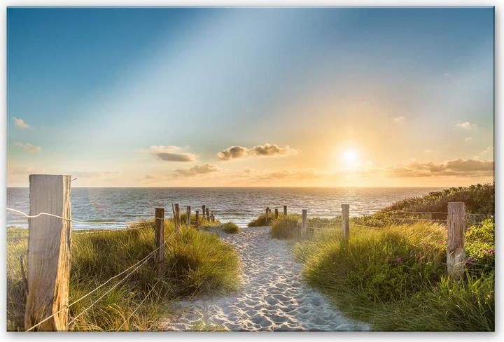 Actual product image Trenddeko Sunset on the Baltic Sea (120 x 75 cm)