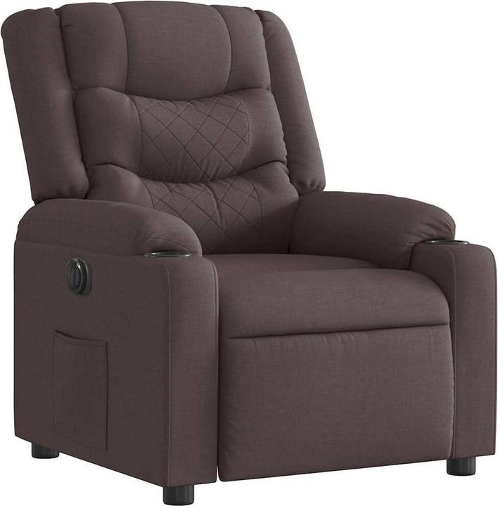 Image du produit VidaXL Fauteuil Relax Electrique Tissu Marron Foncé