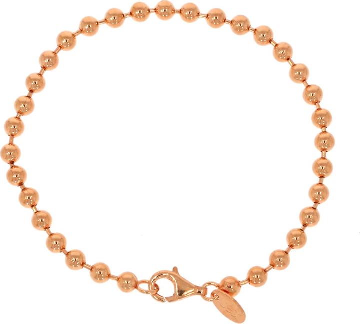 Image du produit Xen Bracelet boule 19 cm et 4 mm de large en argent 925 plaqué or rose (19 cm, Argent sterling 925)