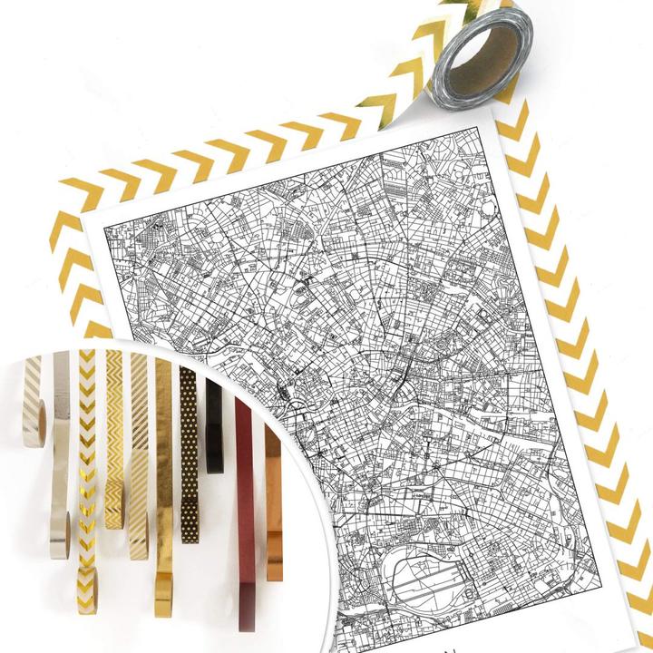 Produktbild Trenddeko Stadtplan Berlin (80 x 100 cm)