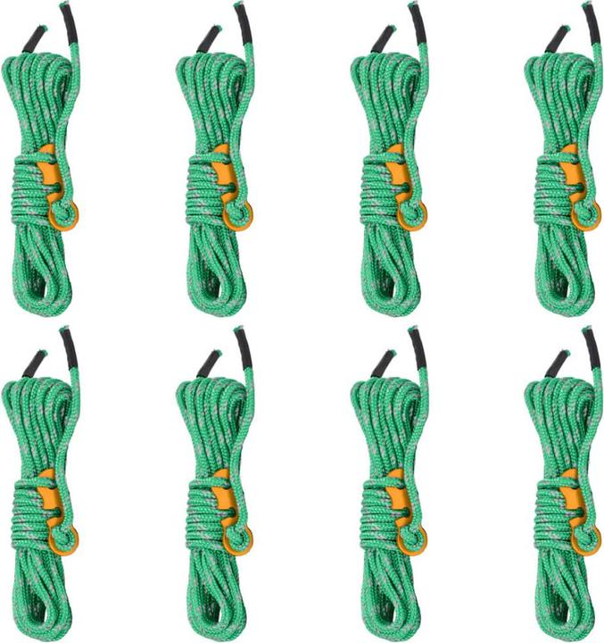 Image du produit VidaXL Cordes de tente avec tendeurs de corde 8 pcs. Réflectif 4 m 4 mm
