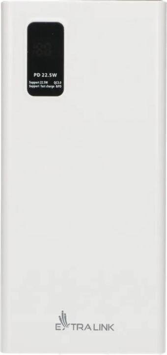 Actual product image Extralink EPB-067W power bank Lithium Polymer (LiPo) White (10000 mAh, 22.50 W, 37 Wh)