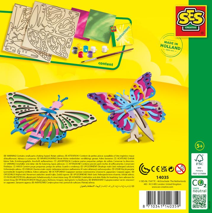 Immagine prodotto Ses 14035 Farfalle di legno da decorare