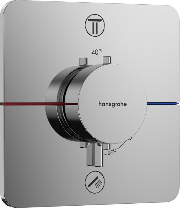 hansgrohe ShowerSelect Comfort Q Thermostat, Unterputz, 2 Verbraucher, Soft Edge Rosette, 15583