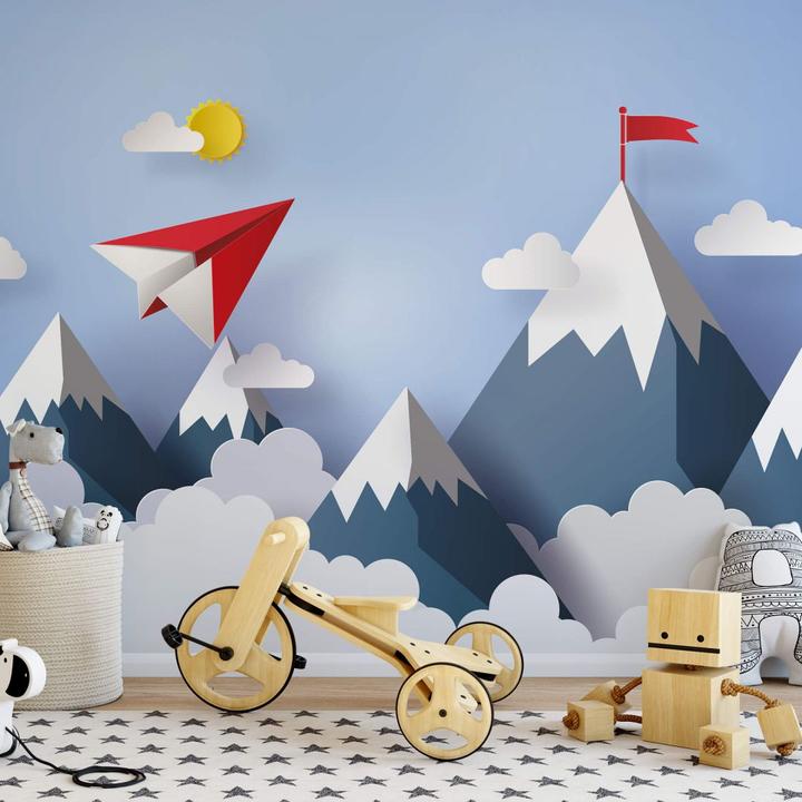 Actual product image Trenddeko Paper airplanes in the mountains (528 x 350 cm)
