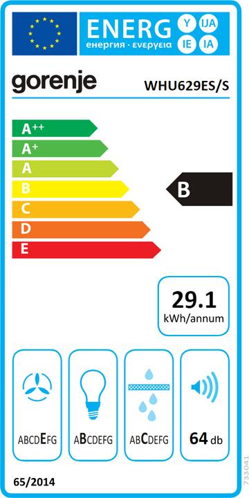 Energie-Label Gorenje WHU 629 ES/S (Unterbauhaube)