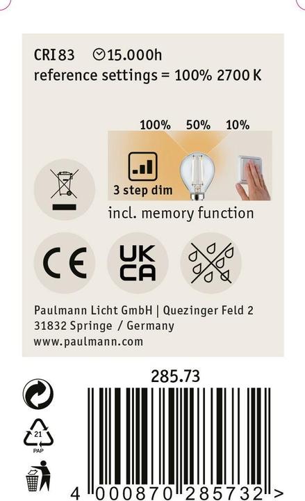 Image du produit Paulmann Gouttes (E14, 2.50 W, 250 lm, 1 x, F)