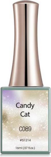 Produktbild Canni Gellack Candy Cat C089 UV/LED (Silber Glitzer-Schimmer, Gel-Effekt Nagellack)