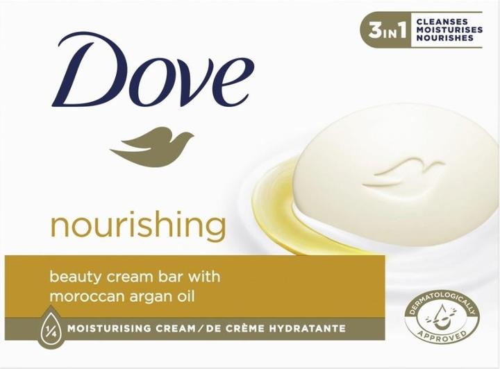 Dove Nourishing 3in1 Bar Soap - Moroccan Argan Oil 90g (Hard soap)