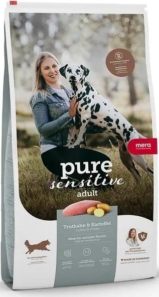 Produktbild Mera Hundefutter trocken Pure Sensitive fresh meat Adult Truthahn und Kartoffel 4 kg (Adult, 1 Stk., 4000 g)