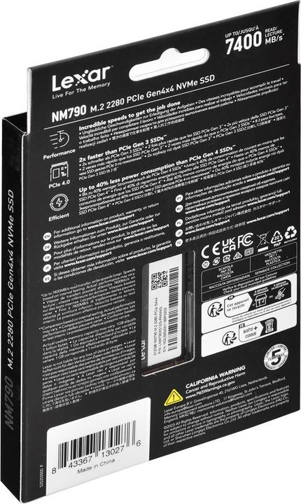 Immagine prodotto Lexar NM790 (512 GB, M.2 2280)