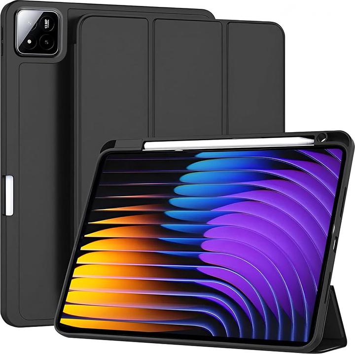 Techsuit - Flex Trifold (with Pencil Holder) - Xiaomi Pad 7 / 7 Pro - Black (Xiaomi Pad 7)