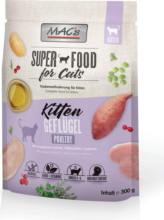 Immagine prodotto MAC's Gatto Gattino Pollame (Junior, 300 g)