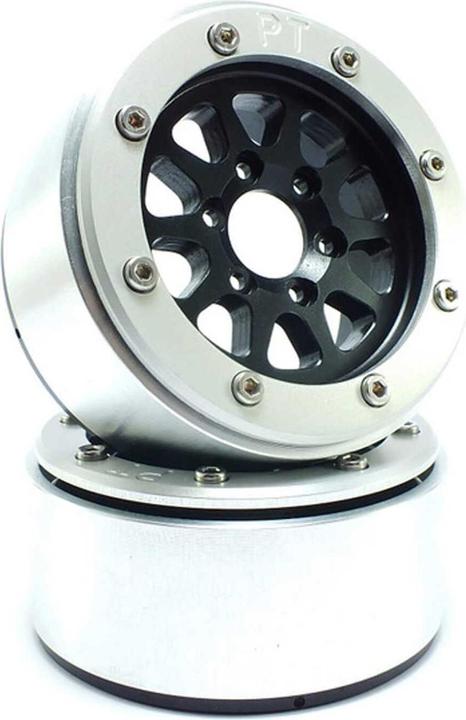 Produktbild Metsafil beadlock wheels gear schwarz/silber 1.9 (2 st.) ohne radnabe