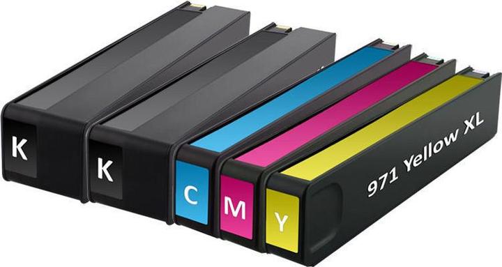 Actual product image Druckfuxx 5x TINTE PATRONEN für HP 970XL+971XL OfficeJet Pro X451DW X476DW X551D