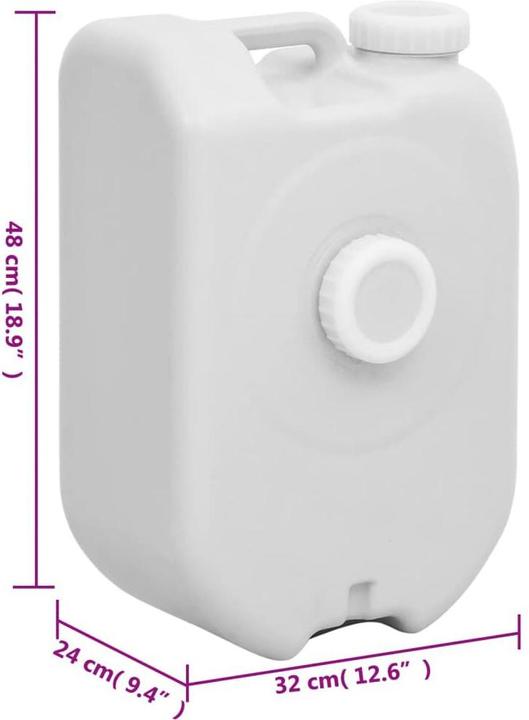 Actual product image VidaXL Portable water tank with adapter 24 L Grey