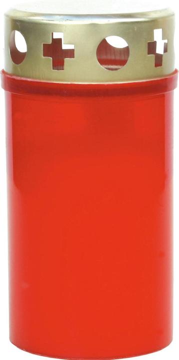 Produktbild müller Kerzen Grabkerze klein mit Golddeckel 12 x 6 cm, Rot (1 Stk.)
