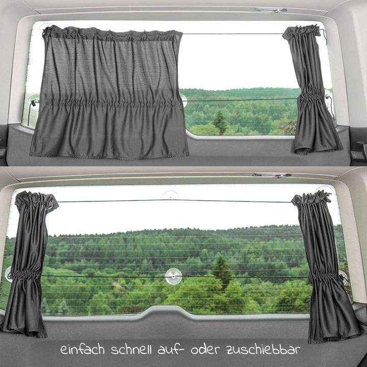 Image du produit Zamboo Pare-soleil voiture Pare-soleil lunette arrière pour minibus - Gris foncé