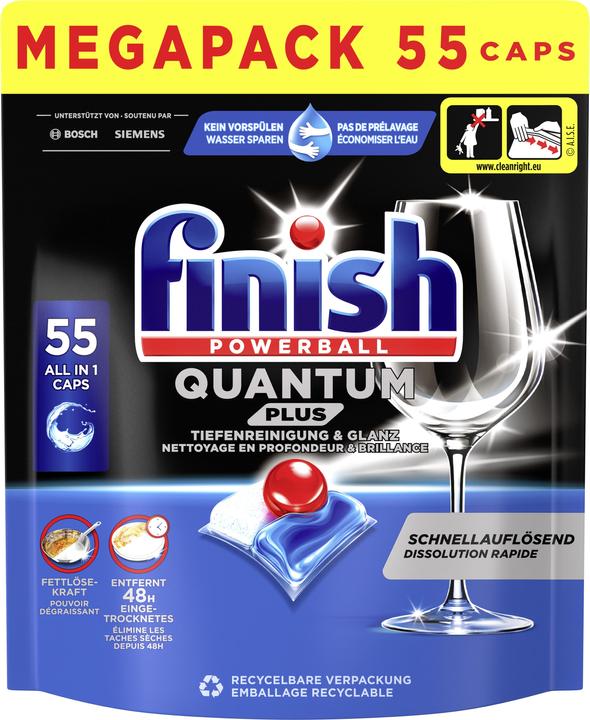 Immagine prodotto Finish Quantum Plus compresse per lavastoviglie (Compresse, 55 x)