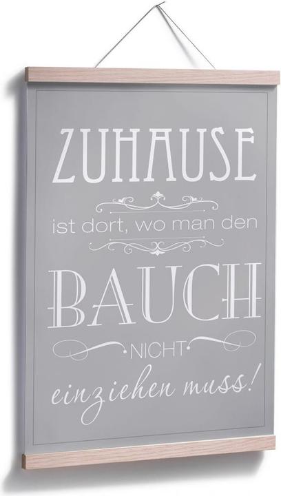 Produktbild Trenddeko Zuhause ist, wo man den Bauch nicht einziehen muss (40 x 60 cm)