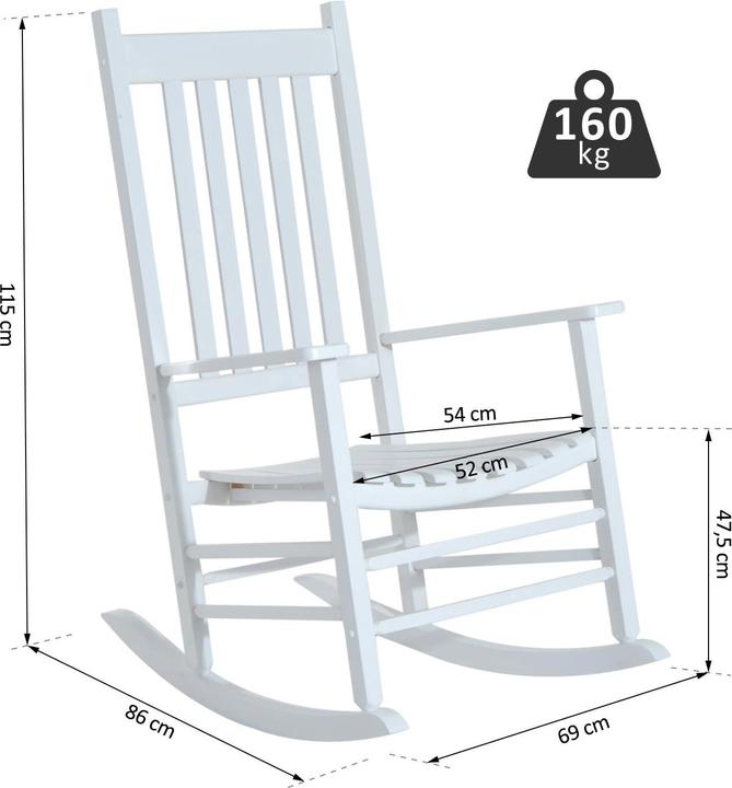 Actual product image Outsunny Rocking Chair with Armrest