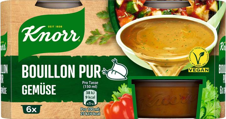 Immagine prodotto Knorr BOUILLON PUR VEGETALI 6x 28g = 168g Resa = 3 litri (3000 ml)