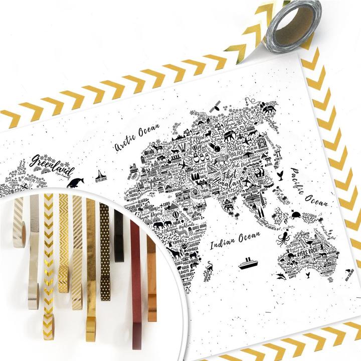 Image du produit Trenddeko Carte du monde - Autour du monde (30 x 24 cm)