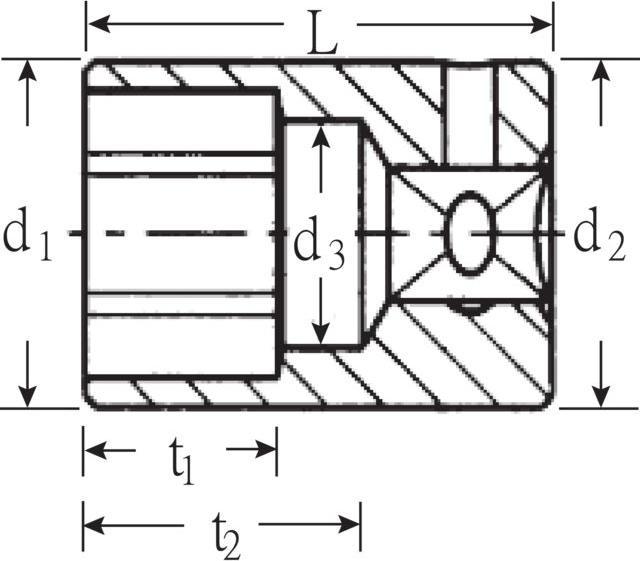 Actual product image Stahlwille 1/4"DR x 9mm SOCKET BI-HEX (9 mm)