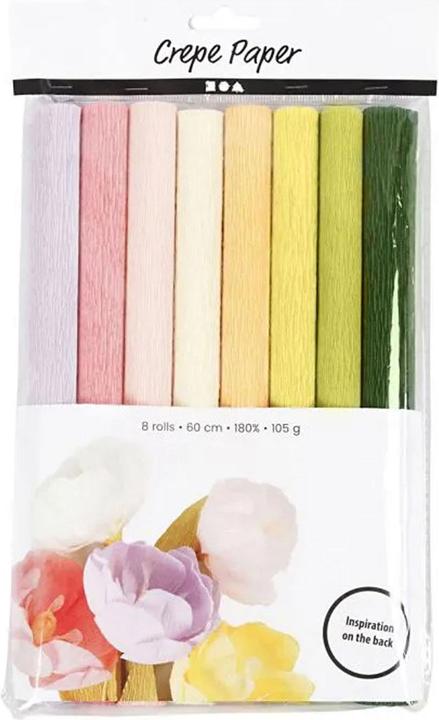 Image du produit Creativ Company Papier crépon pastel (105 g/m², 8 x)