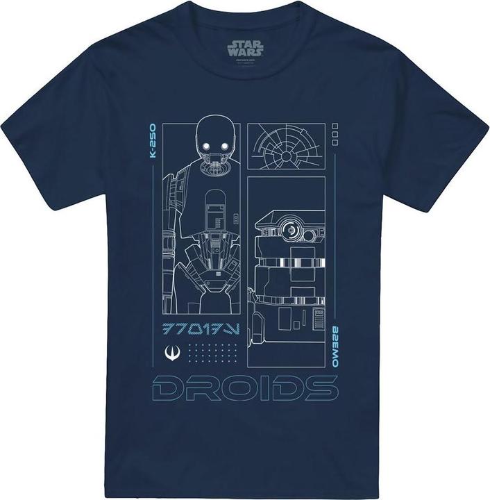 Actual product image Star Wars Mens Droids T-Shirt (L)
