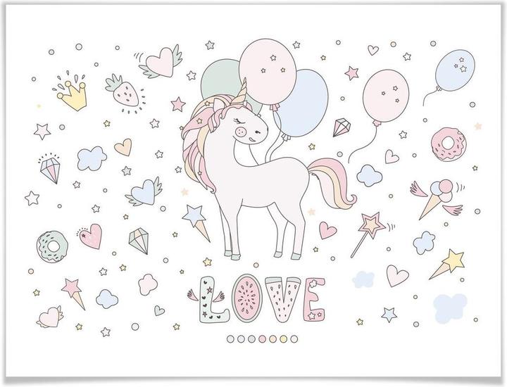 Produktbild Trenddeko Kvilis - Unicorn Love - Einhorn Ballon-Fete (60 x 50 cm)